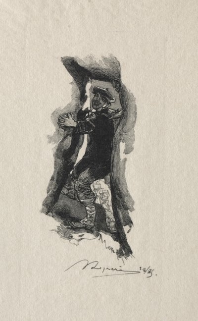 At the Sept-Cavernes Pass by Auguste Louis Lepère