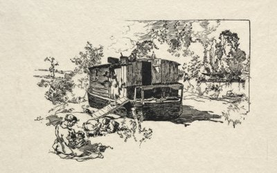 Houseboat by Auguste Louis Lepère