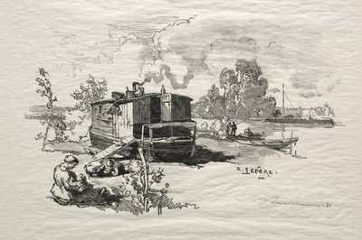 Houseboat by Auguste Louis Lepère