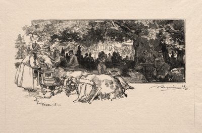 Cantine de la Mere Pichard, 1888 by Auguste Louis Lepère