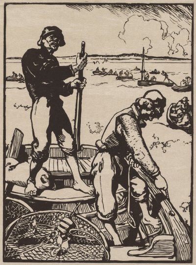 Fishing for Shrimp by Auguste Louis Lepère