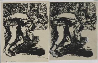 Franc-Tireurs, 1914 by Auguste Louis Lepère