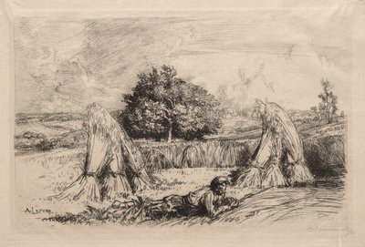 Sheaves of Rye, Crèvecoeur by Auguste Louis Lepère