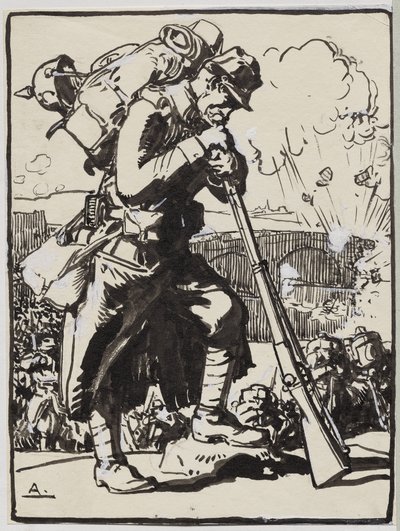 The Retreat after Charleroi by Auguste Louis Lepère