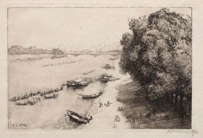 The Seine at Pont Nationale by Auguste Louis Lepère