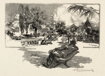 The Terrace of the Liberal Arts by Auguste Louis Lepère