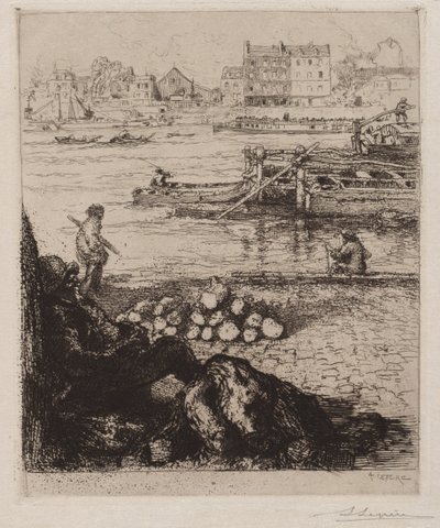 The Docker: Quai de la Gare by Auguste Louis Lepère