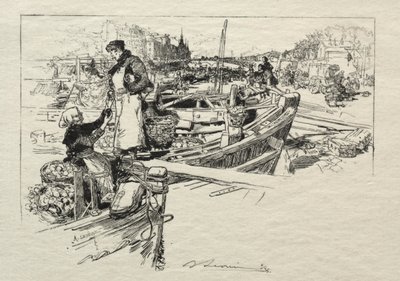 The Apple Market, No. 1 by Auguste Louis Lepère