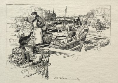 The Apple Market, No. 1 by Auguste Louis Lepère