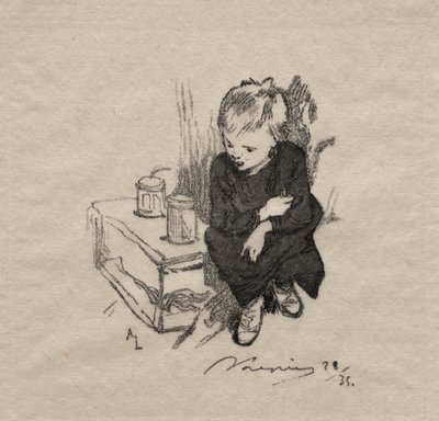The Kid with the Bear by Auguste Louis Lepère