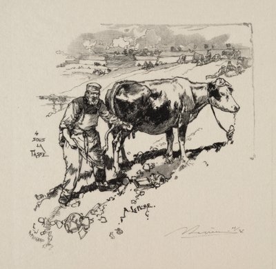 The Milk Merchant by Auguste Louis Lepère