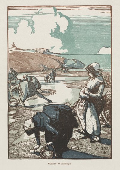 The Pine Nut Gatherers, Saint-Jean-de-Mont by Auguste Louis Lepère