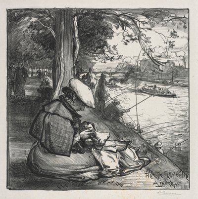 The Island of Grenelle, 1898 by Auguste Louis Lepère