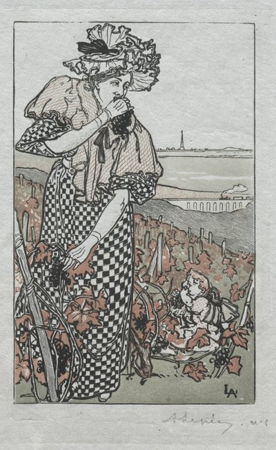 Paris Almanac, 1897: Autumn by Auguste Louis Lepère
