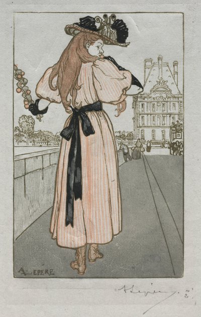 Paris Almanac, 1897: Spring by Auguste Louis Lepère