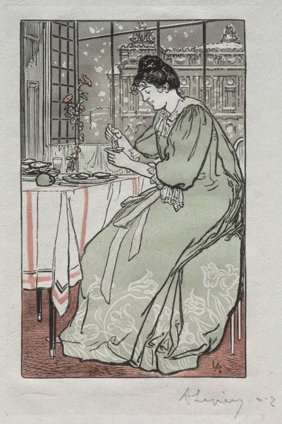 Paris Almanac, 1897: Winter by Auguste Louis Lepère