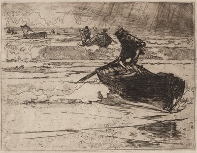 Fishermen Fleeing the Storm by Auguste Louis Lepère