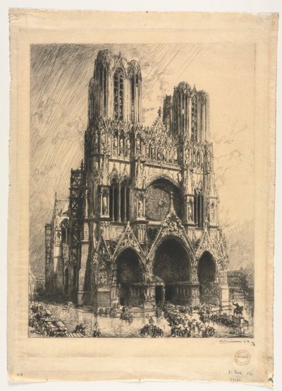 Reims Cathedral by Auguste Louis Lepère