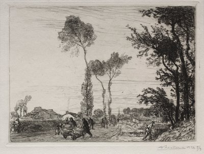 Return from the Market of St. Jean-de-Mont by Auguste Louis Lepère
