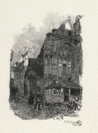 Rouen Illustrated: Saint Etienne des Tonneliers by Auguste Louis Lepère