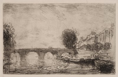 Sunset at Pont Marie by Auguste Louis Lepère