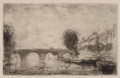 Sunset at Pont Marie, 1890 by Auguste Louis Lepère