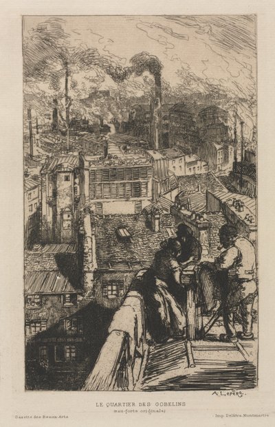The Gobelin Quarter by Auguste Louis Lepère