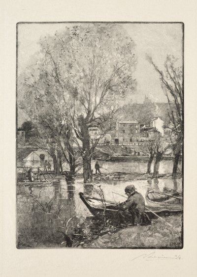 A Corner of the Island of Billancourt by Auguste Louis Lepère