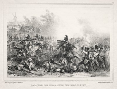 Album for 1833: Charge of Republican Hussars by Auguste Raffet