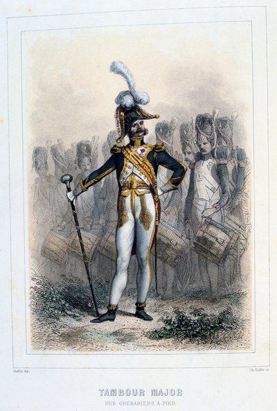Drum Major of the Grenadiers-à-Pied, 1859 by Auguste Raffet