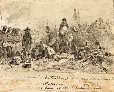 Napoleon at the Battle of Waterloo by Auguste Raffet
