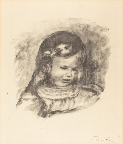 Claude Renoir, with Lowered Head by Auguste Renoir