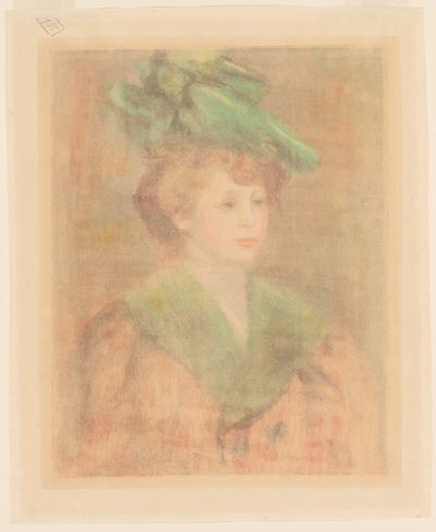 Lady with Green Hat by Auguste Renoir