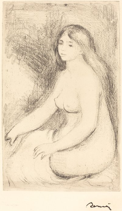 Seated Bather by Auguste Renoir