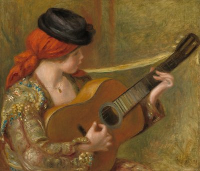 Young Spanish Woman with a Guitar by Auguste Renoir