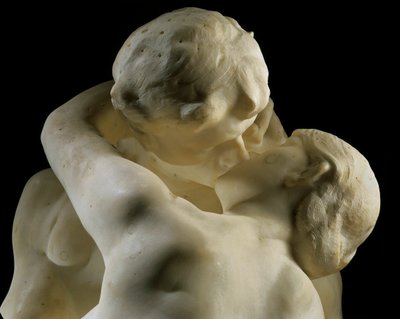 The Kiss (detail) by Auguste Rodin