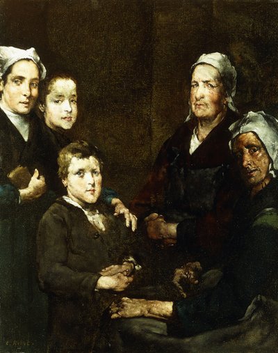 The Breton Family by Auguste Theodule Ribot