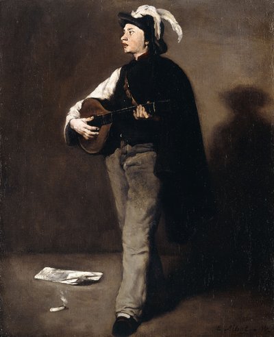 The Mandoline Player by Auguste Theodule Ribot