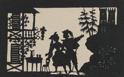 Double-sided Silhouette by Augustin Amant Constant Fidele Edouart