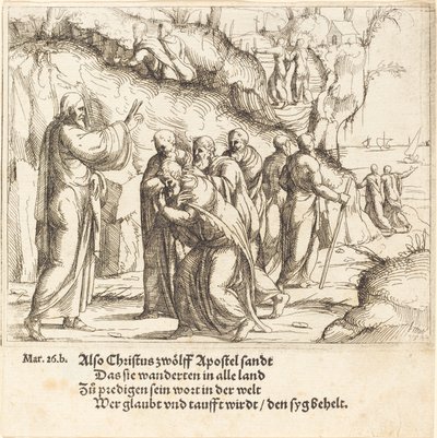 Christ Charges the Apostles of their Mission by Augustin Hirschvogel