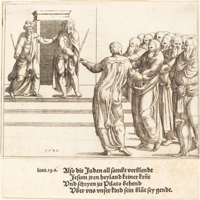 Ecce Homo, and the Jews Deny Christ by Augustin Hirschvogel