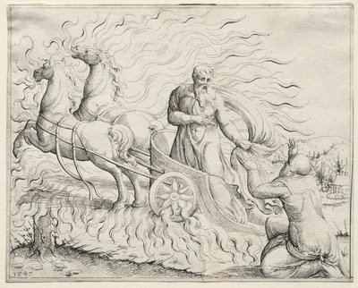 Elijah Ascends to Heaven by Augustin Hirschvogel