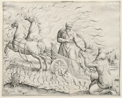Elijah Ascends to Heaven by Augustin Hirschvogel