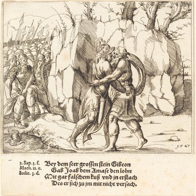 Joab Betrays Abner, 1547 by Augustin Hirschvogel