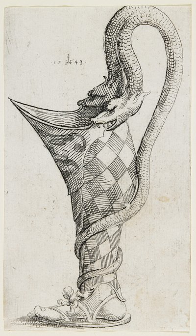 Ornamental Leg-Shaped Vessel, 1543 by Augustin Hirschvogel
