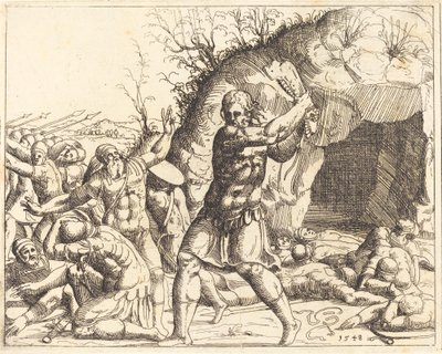 Samson Slays the Philistines by Augustin Hirschvogel