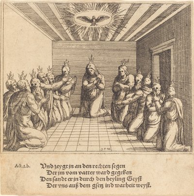 The Descent of the Holy Spirit by Augustin Hirschvogel