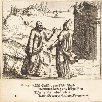 The Temptation of Christ by Augustin Hirschvogel