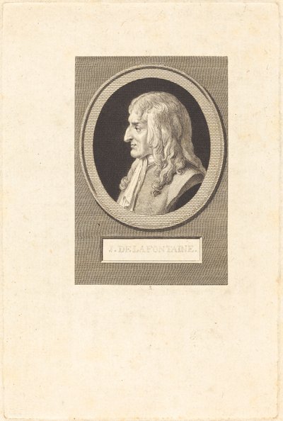 Jean de La Fontaine by Augustin de Saint Aubin