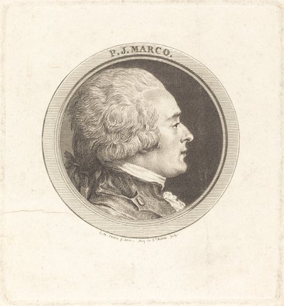 P.J. Marco by Augustin de Saint Aubin after Charles Nicolas Cochin II